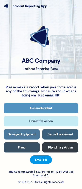 Incident Reporting App Template