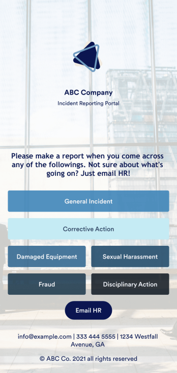 Incident Reporting App Template