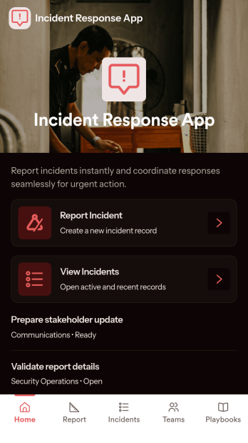 Incident Response App Template