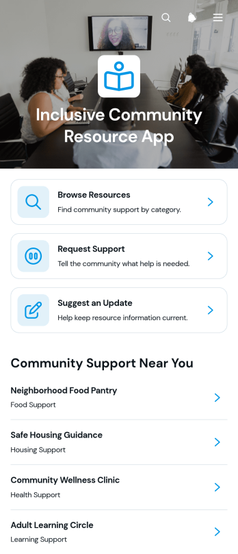 Inclusive Community Resource App Template