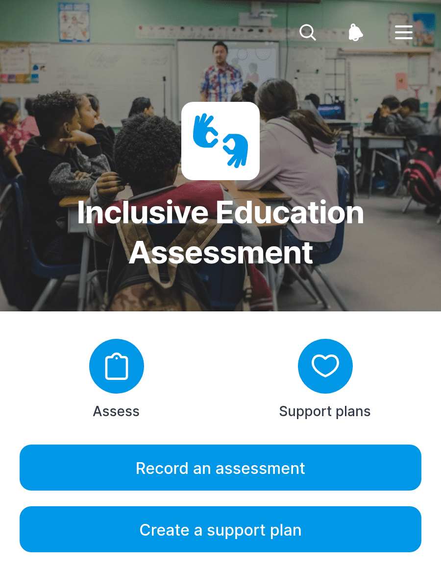 Inclusive Education Assessment App Template | Jotform