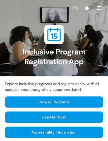 Inclusive Program Registration App Template
