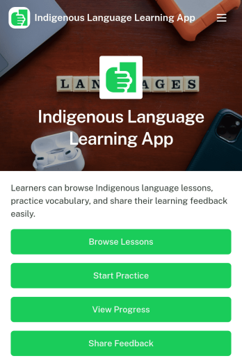 Indigenous Language Learning App Template