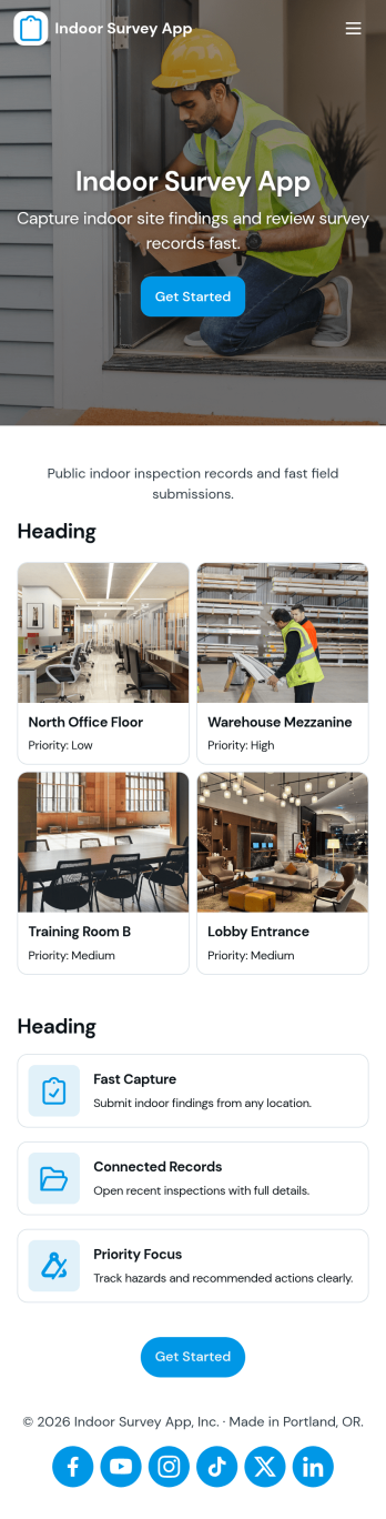 Indoor Survey App Template