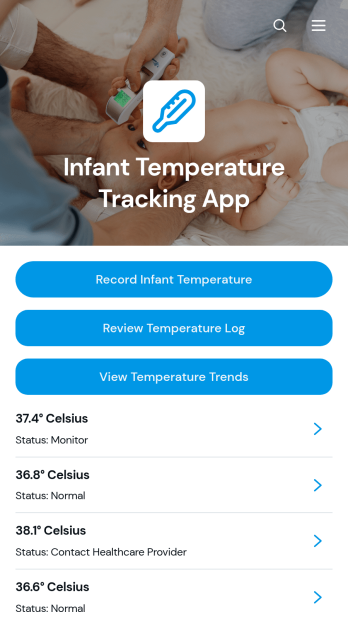 Infant Temperature Tracking App Template