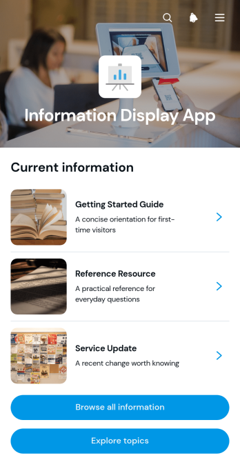 Information Display App Template