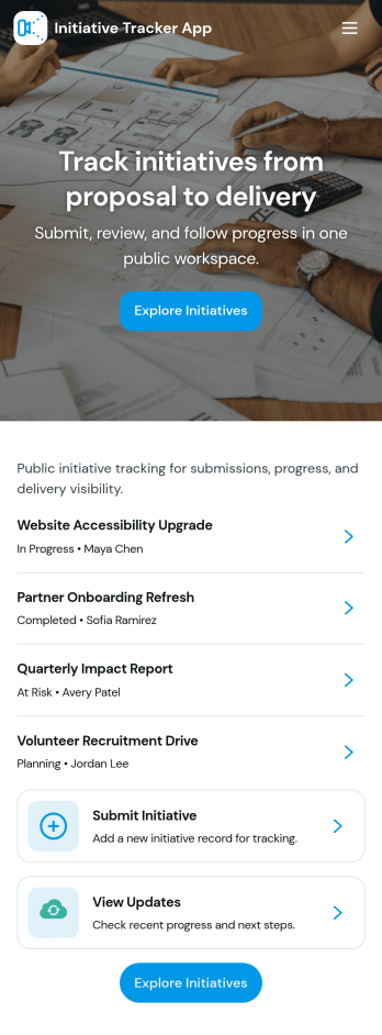 Initiative Tracker App Template