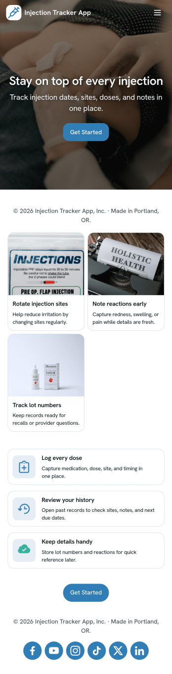 Injection Tracker App Template