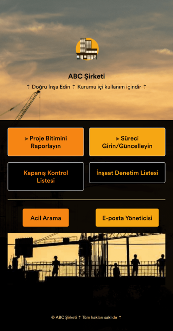 İnşaat Denetim Uygulama Șablonu