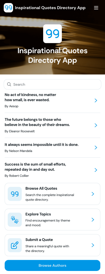 Inspirational Quotes Directory App Template