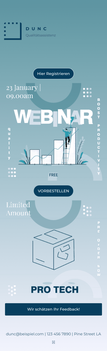 Instagram Bio Link für Unternehmen App Template