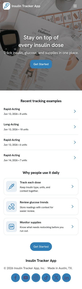 Insulin Tracker App Template