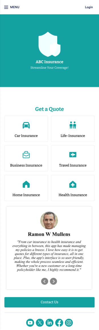Insurance Quote App Template
