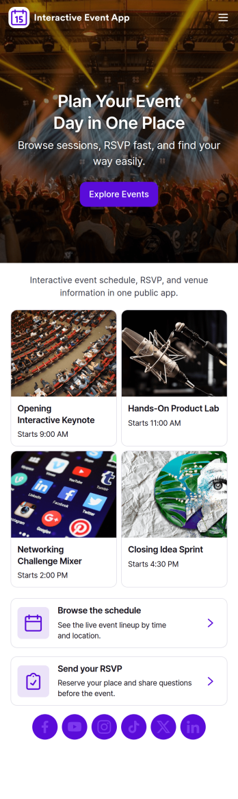 Interactive Event App Template