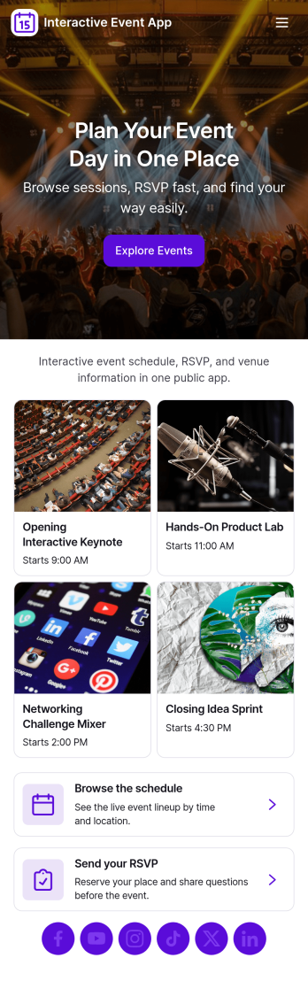 Interactive Event App Template