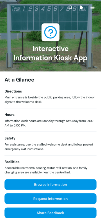 Interactive Information Kiosk App Template