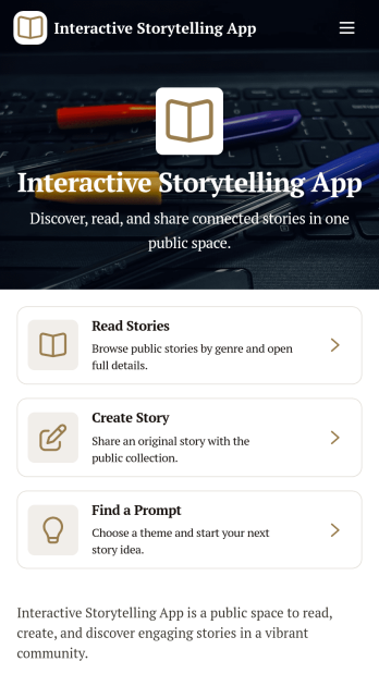 Interactive Storytelling App Template
