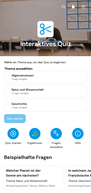 Interaktive Quiz-App
