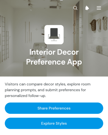 Interior Decor Preference App Template