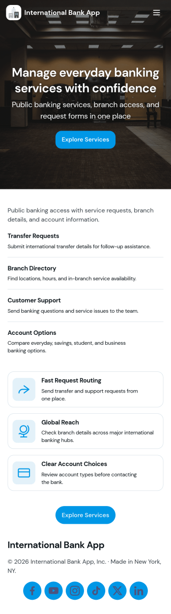 International Bank App Template