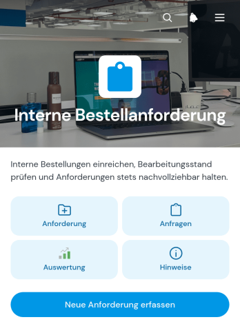 Interne Bestellanforderungs-App