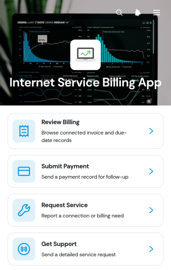 Internet Service Billing App Template