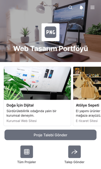 İnternet Sitesi Tasarımı Portföy Uygulama Șablonu