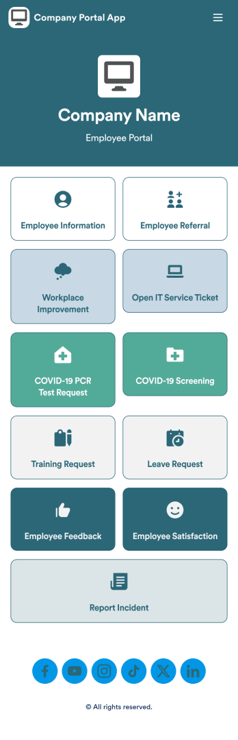 Intranet App Template