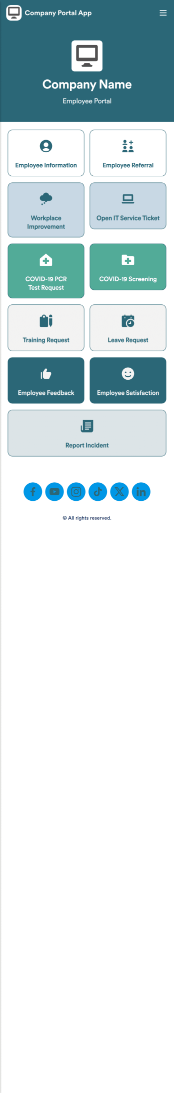 Intranet App Template
