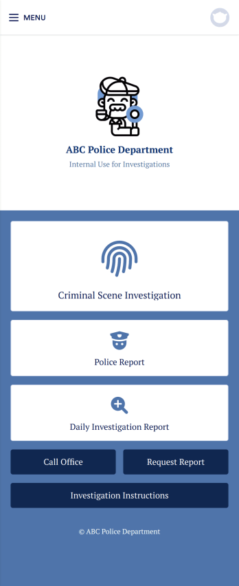 Investigation App Template