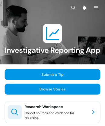 Investigative Reporting App Template