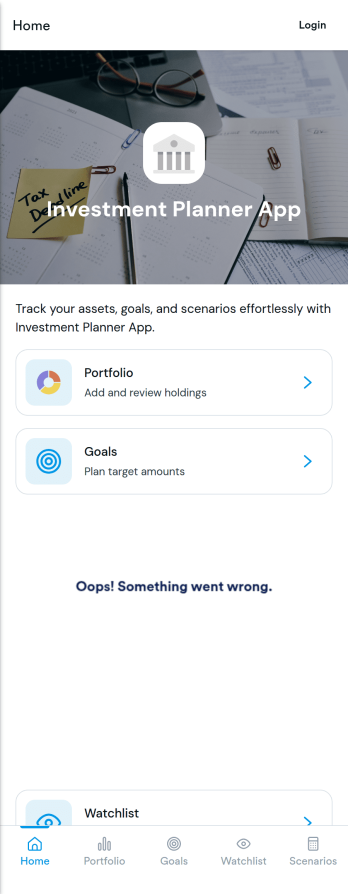 Investment Planner App Template