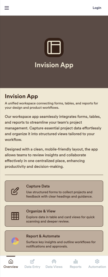 Invision App Template
