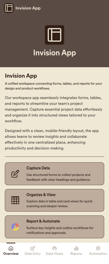 Invision App Template