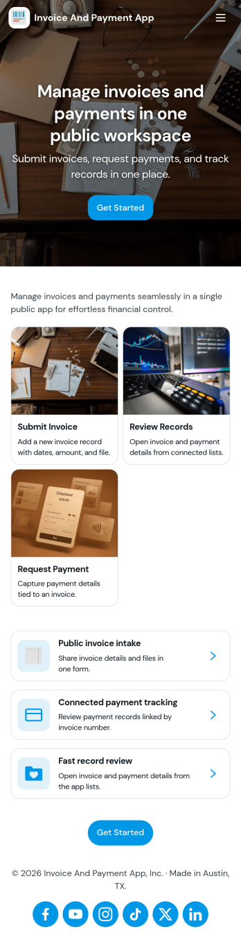 Invoice and Payment App Template