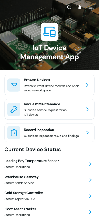 IoT Device Management App Template