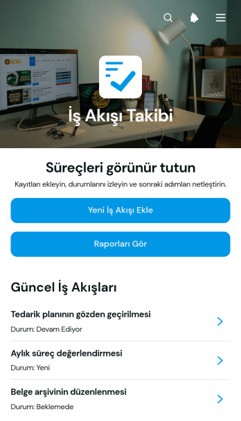 İş Akışı Takip Uygulama Șablonu