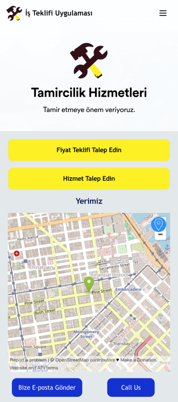 İş Teklifi Uygulama Șablonu