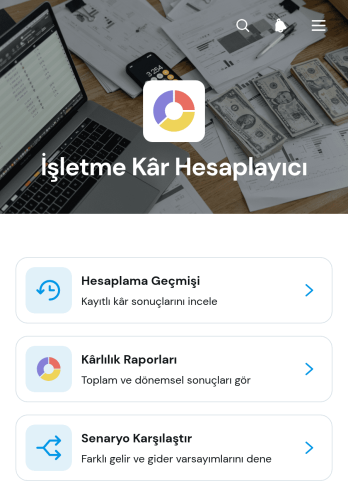 İşletme Kâr Hesaplama Uygulama Șablonu