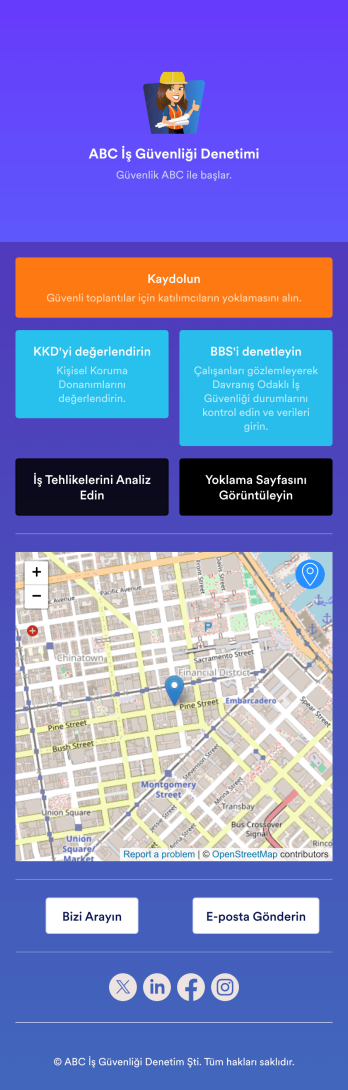 İşyeri Güvenliği Uygulaması Template