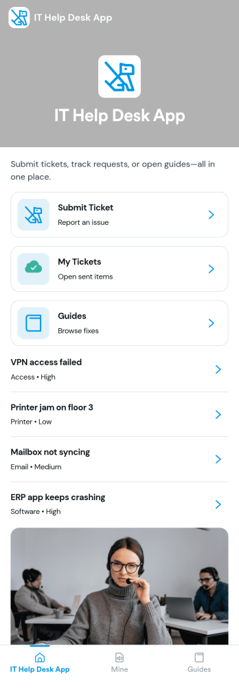 It Help Desk App Template
