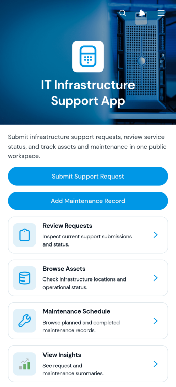 IT Infrastructure Support App Template