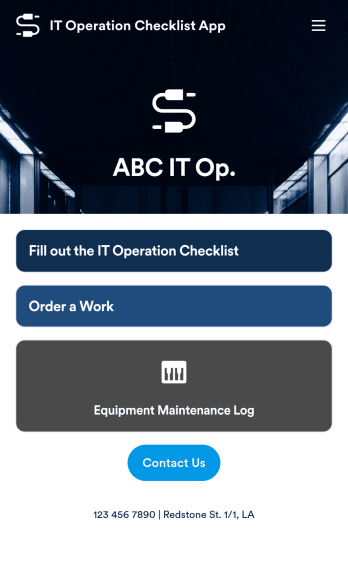 IT Operation Checklist App Template