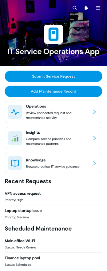IT Service Operations App Template