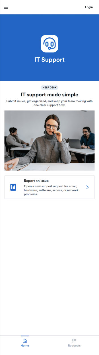 It Support App Template