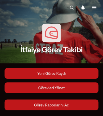 İtfaiyeci Görev Takip Uygulama Șablonu