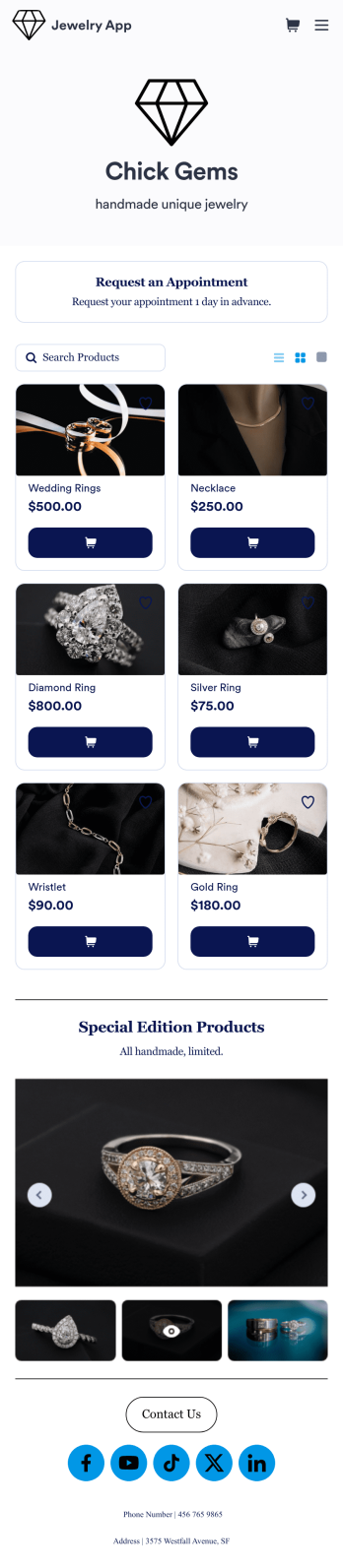 Customizable Jewelry App
