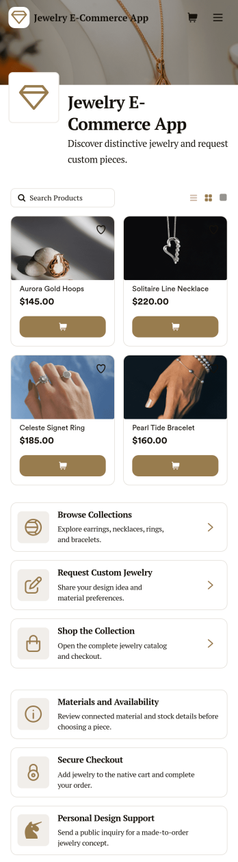 Jewelry E-commerce App Template