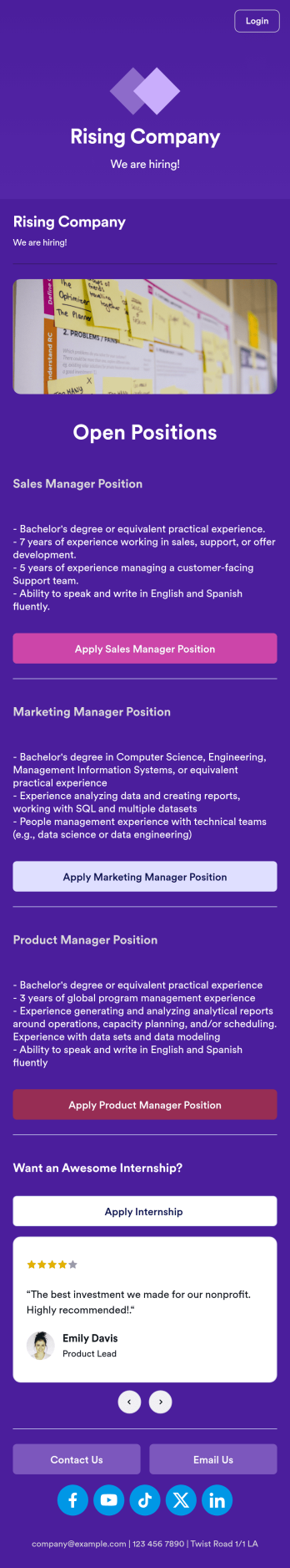 Job Application App Template