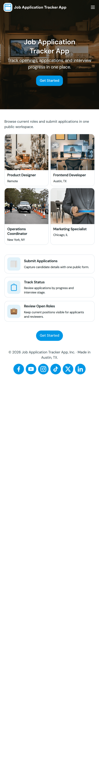 Job Application Tracker App Template